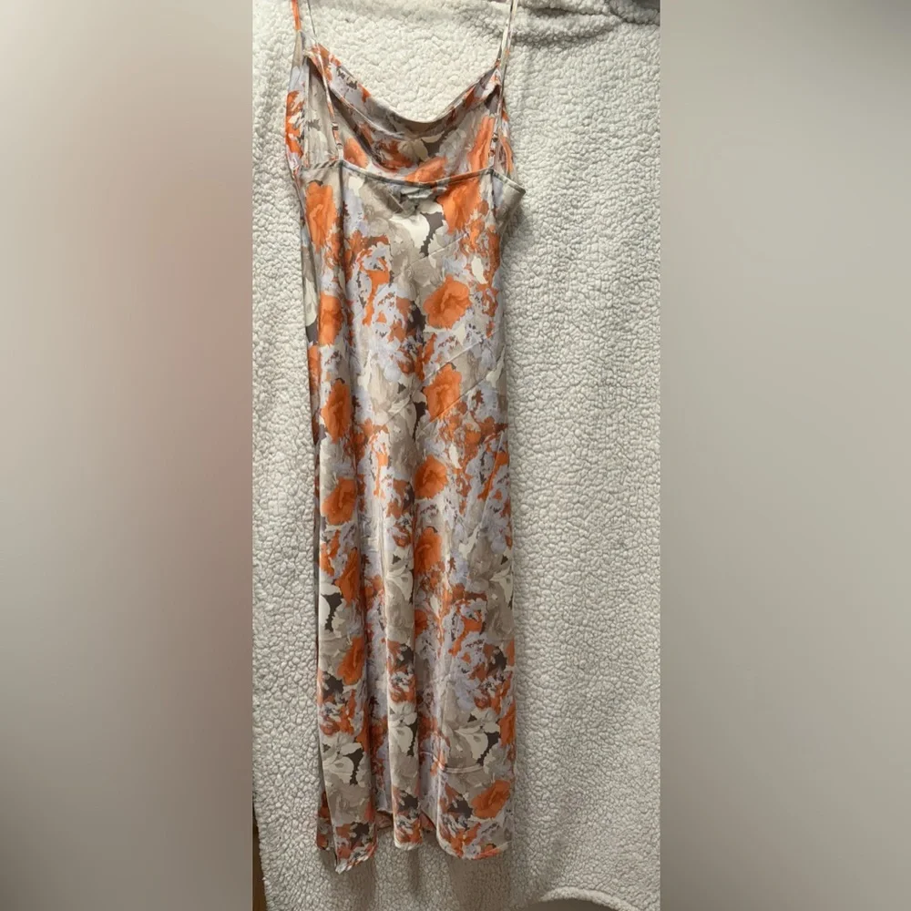 Paper Heart Cowl Neck Satin Slip Floral Dress - Picture 2 of 7